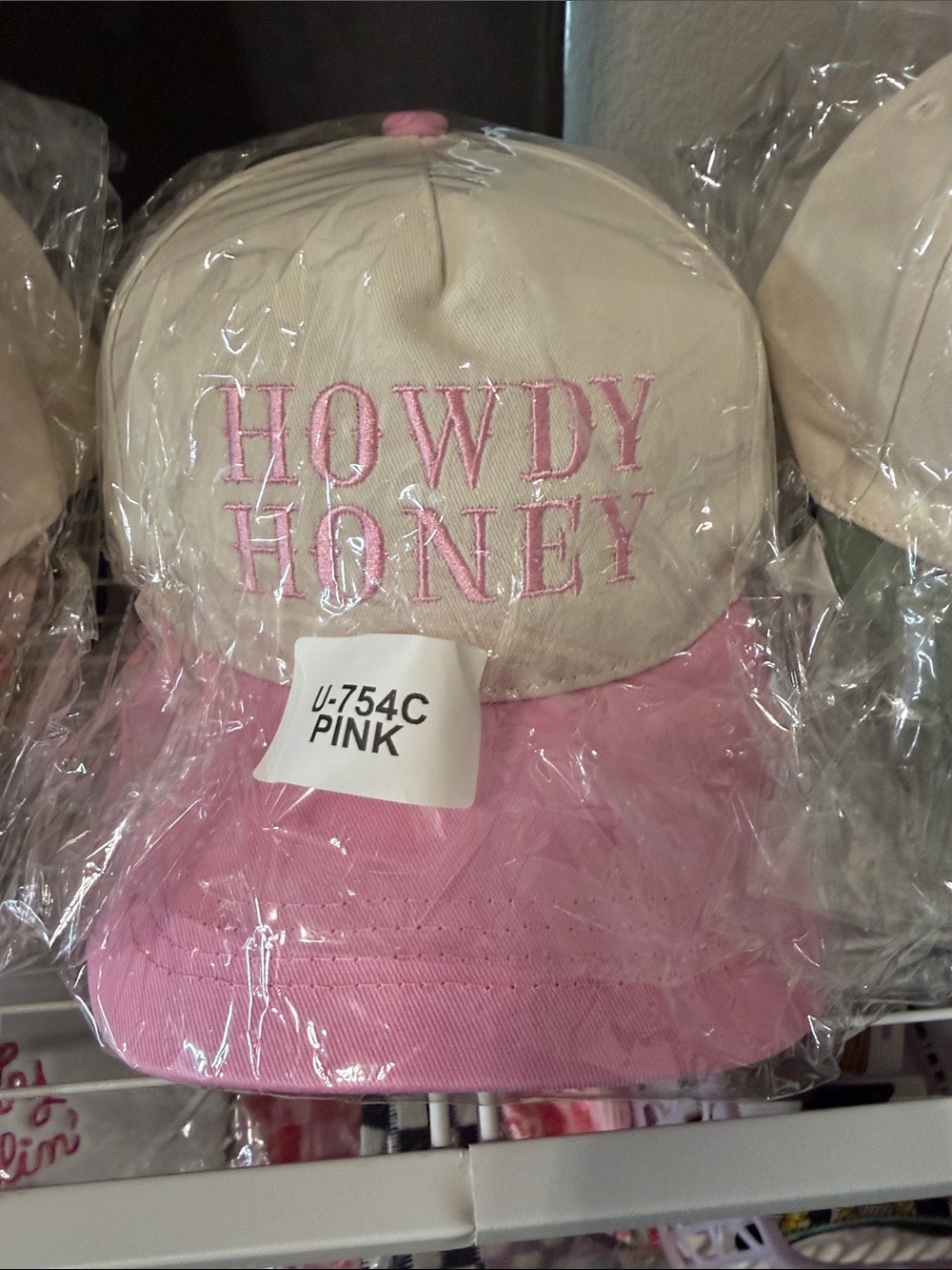 Howdy Honey Pink Two-Tone Baseball Cap